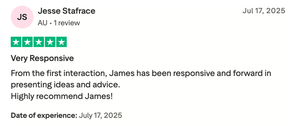 Trustpilot review by Jesse Stafrace