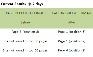 SEO Consulting Results