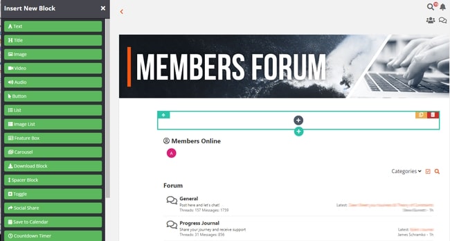 customizing the forum homepage
