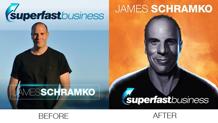 SuperFastBusiness logo before and after