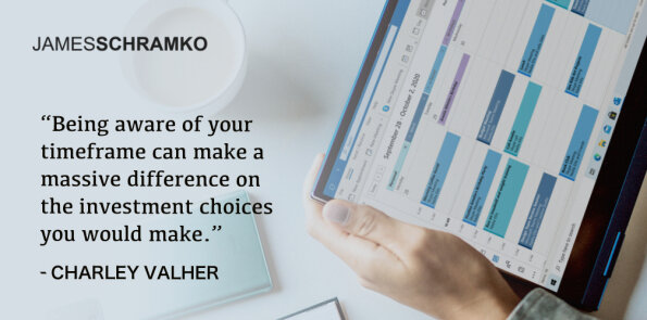 Charley Valher says knowing your timeframe makes a difference in your investment choices.