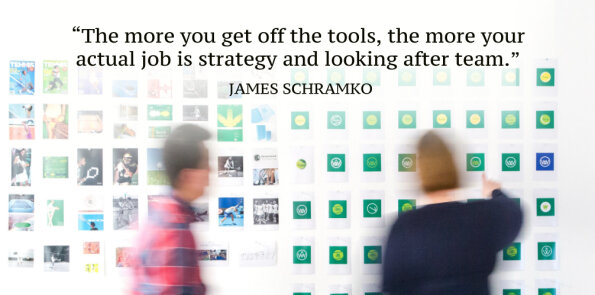 James Schramko says the more you get off tools, the more your actual job is strategy and team.