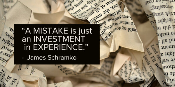 James Schramko says a mistake is just an investment in experience.