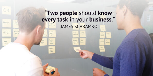 James Schramko says, two people should know every task in your business.