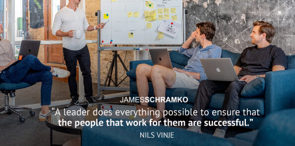 Nils Vinje says a leader does everything to ensure the people that work for them are successful.