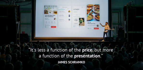 James Schramko says it's less a function of the price, but more a function of the presentation.