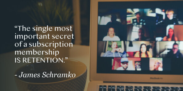 James Schramko says the single most important secret of a subscription membership is retention.