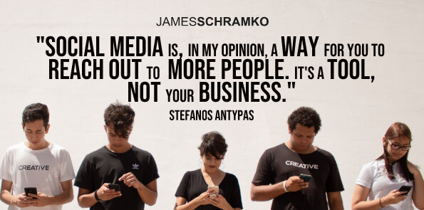 Stefanos Antypas says social media is a tool to reach out to more people, not your business.